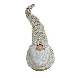 Foto van Pluche gnome/dwerg decoratie pop/knuffel grijs 67 cm - kerstman pop