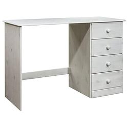 Foto van Vidaxl bureau met 4 lades 110x50x74 cm massief grenenhout