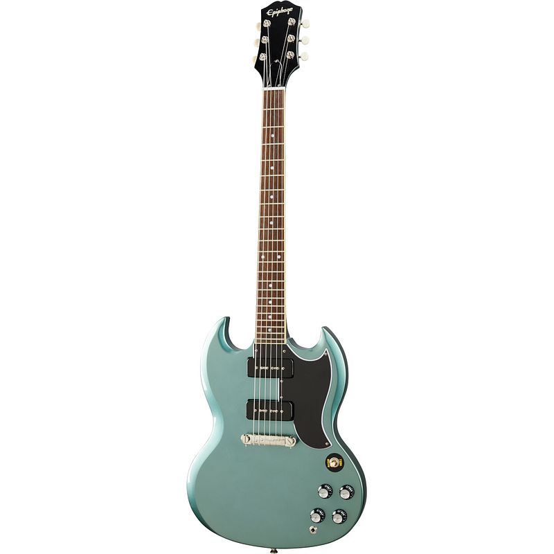 Foto van Epiphone sg special p-90 faded pelham blue elektrische gitaar