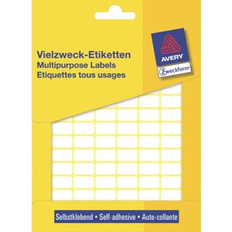 Foto van Avery witte etiketten ft 16 x 9 mm (b x h), 2.646 stuks