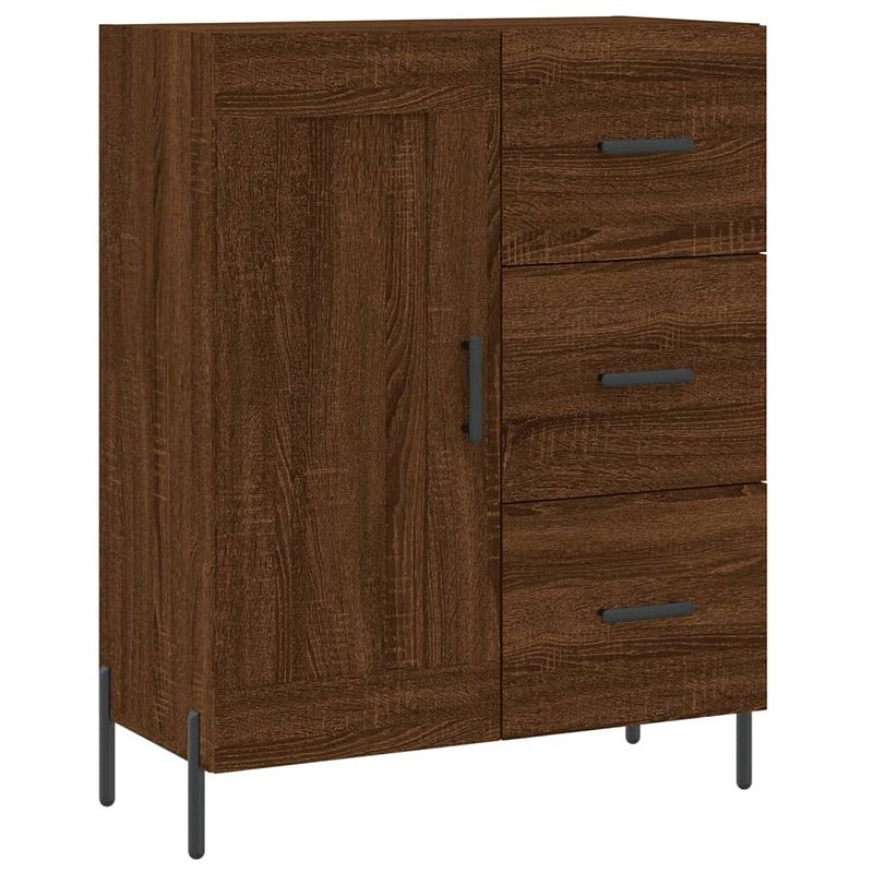 Foto van Vidaxl dressoir 69,5x34x90 cm bewerkt hout bruineikenkleurig