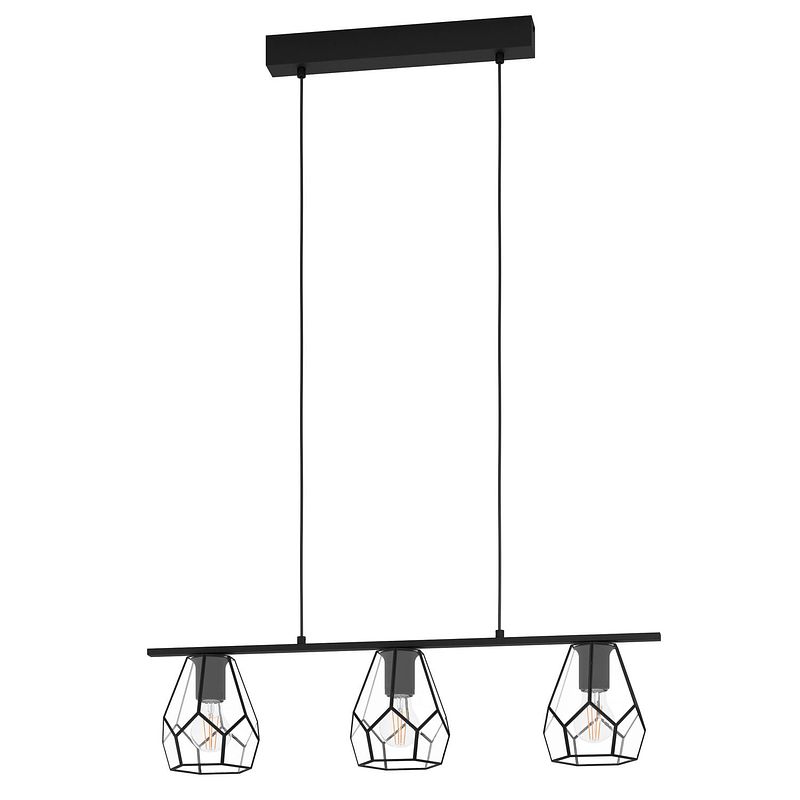 Foto van Eglo mardyke hanglamp - e27 - 77,5 cm - zwart