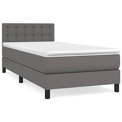 Foto van The living store boxspring bed - comfort - bed - 203 x 80 x 78/88 cm - inclusief hoofdbord - matras en topmatras -