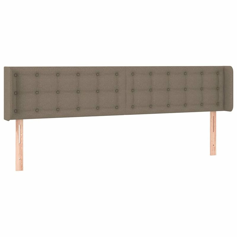 Foto van Vidaxl hoofdbord met randen 163x16x78/88 cm stof taupe