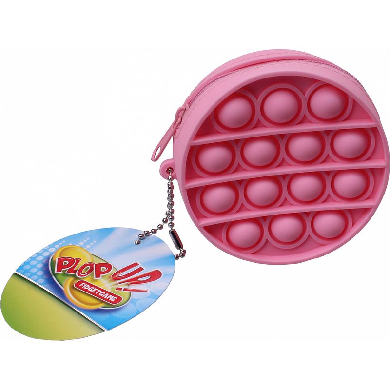 Foto van Plop up! portemonnee fidget rond meisjes 8 x 3,5 cm roze