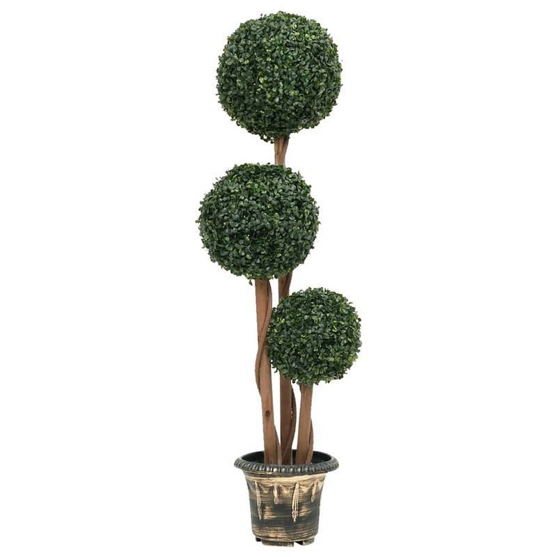 Foto van Infiori kunstplant met pot buxus bolvorming 119 cm groen