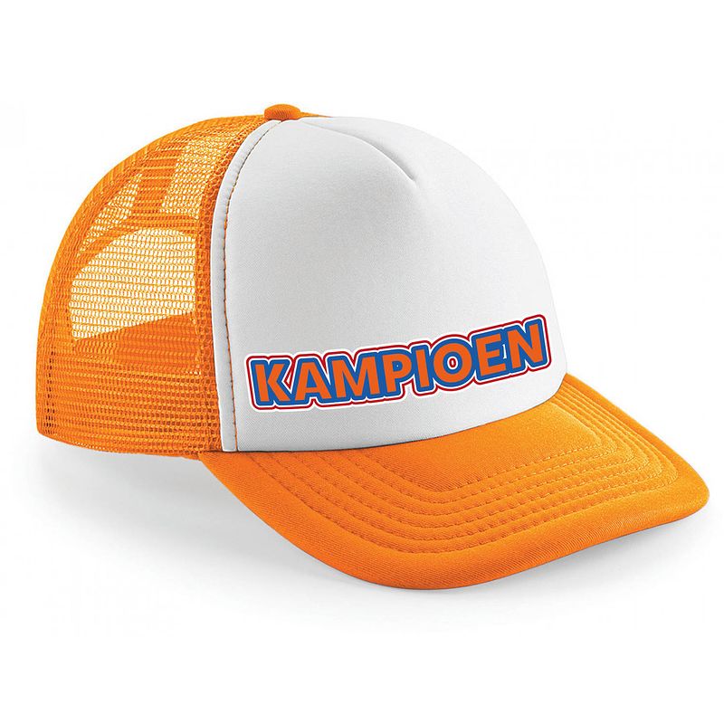 Foto van Koningsdag oranje pet - kampioen - voor dames en heren - verkleedhoofddeksels