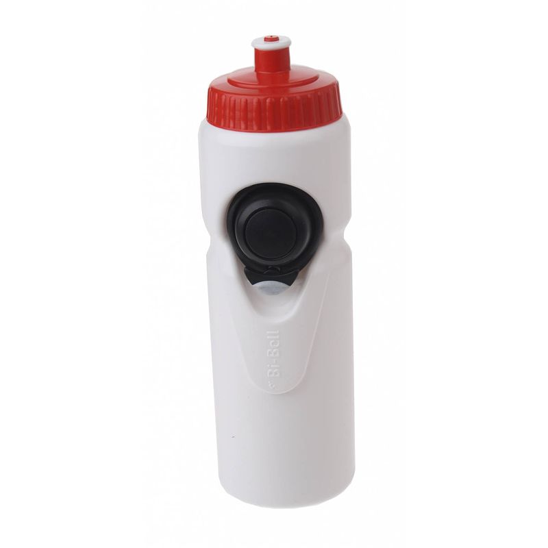 Foto van Bi-bell bidon met bel wit/rood 750ml