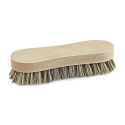 Foto van Schrobborstel hout achtvormig - schoonmaakartikelen/schoonmaakborstels - 17 cm