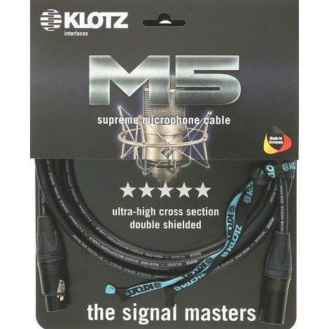 Foto van Klotz m5kbfm030 microfoonkabel 3p xlr male - 3p xlr female 3 meter zwart