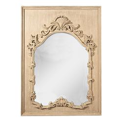 Foto van Clayre & eef wandspiegel 95*130 cm bruin kunststof glas grote spiegel muur spiegel wand spiegel bruin grote spiegel
