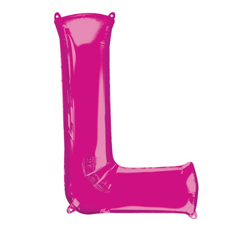 Foto van Amscan folieballon letter l 58 x 81 cm roze