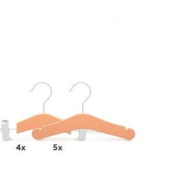 Foto van Relaxwonen - baby kledinghangers - set van 9 - oranje - broek en kledinghangers - extra stevig