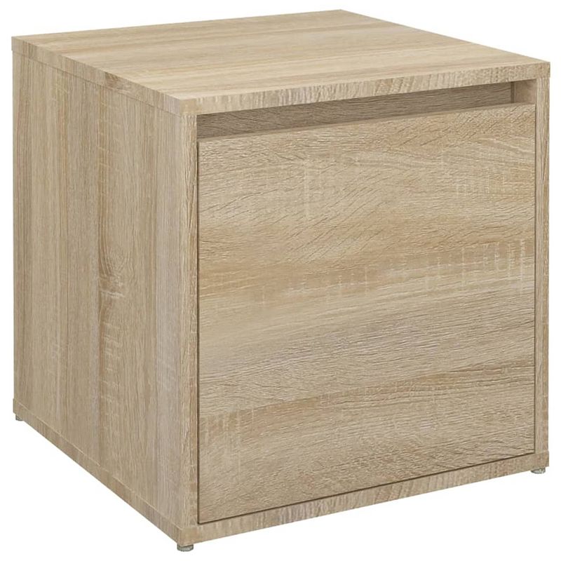 Foto van The living store opbergbox met lade - sonoma eiken - 40.5 x 40 x 40 cm