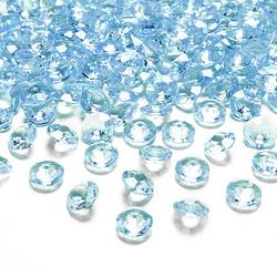 Foto van Hobby/decoratie nep diamantjes/steentjes - 200x - turquoise blauw - d1,2 x h0,7 cm - hobbydecoratieobject