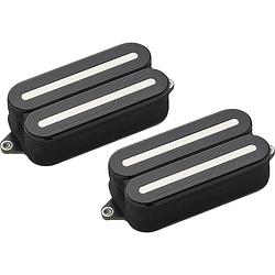 Foto van Fishman prf-mo6-sbn fluence open core modern humbucker set 6-string black / nickle rails actieve elementenset