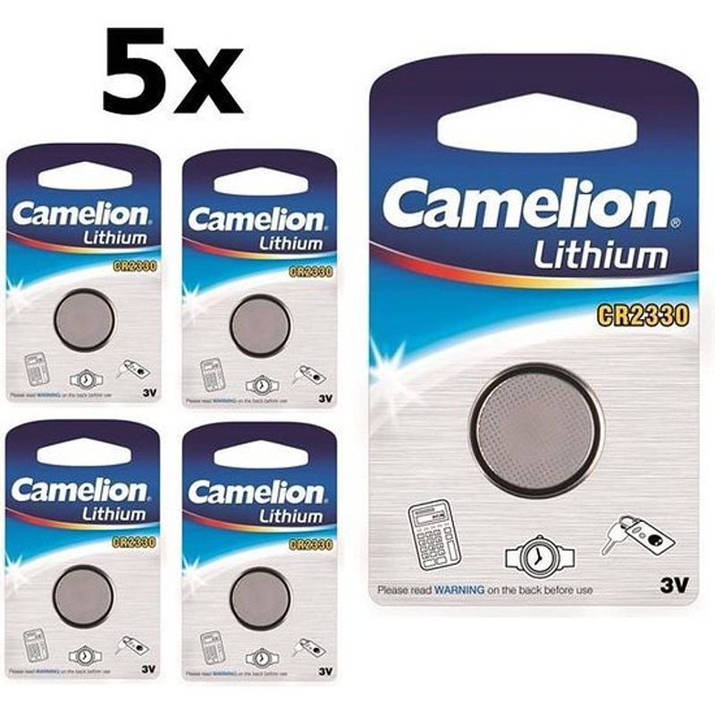 Foto van 5 stuks camelion cr2330 3v lithium batterij
