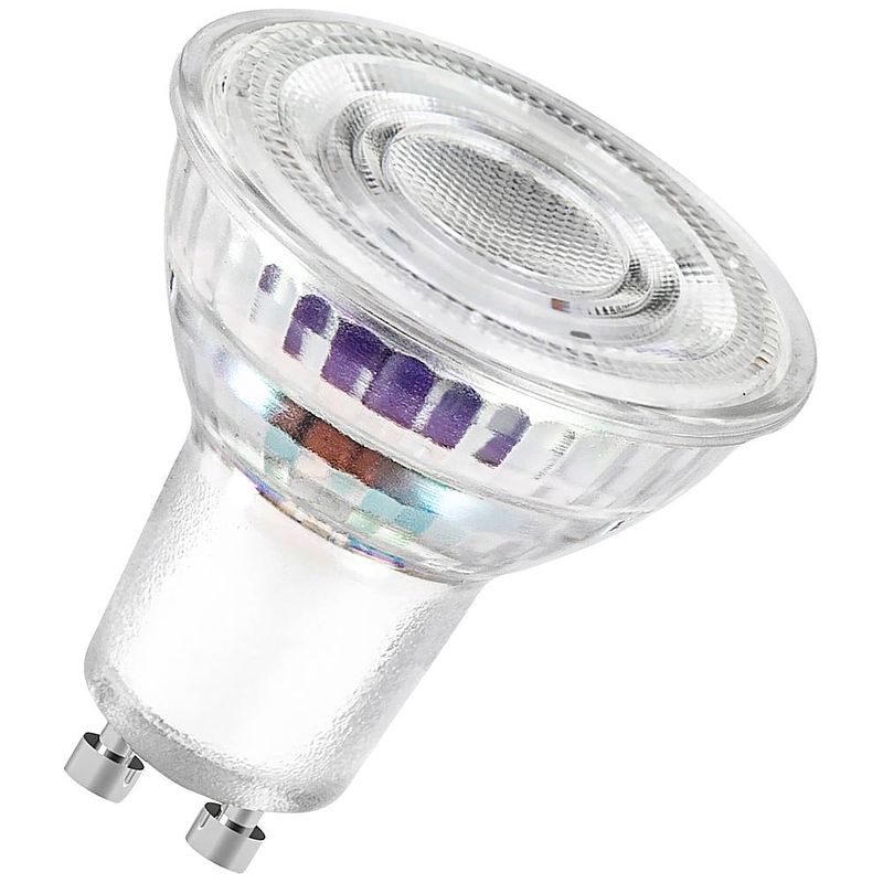 Foto van Osram 4099854071713 led-lamp energielabel a (a - g) gu10 reflector 2 w = 50 w warmwit (ø x h) 50 mm x 50 mm 1 stuk(s)