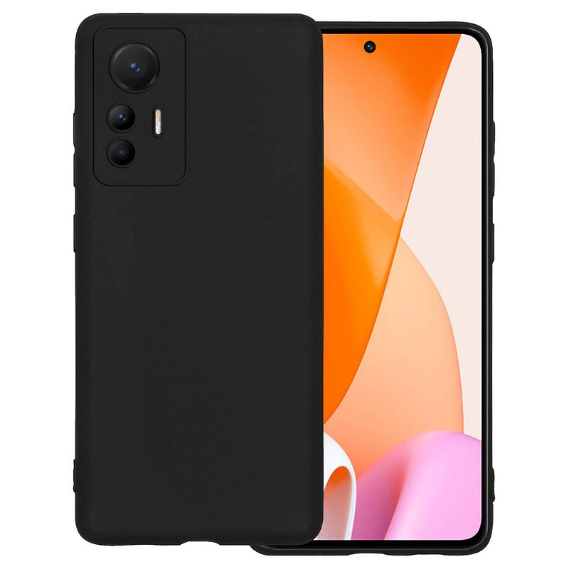 Foto van Basey xiaomi 12 lite hoesje siliconen back cover case - xiaomi 12 lite hoes silicone case hoesje - zwart