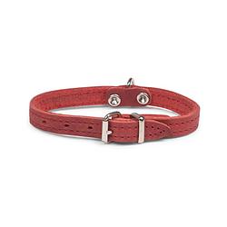 Foto van Dierenbenodigdheden vadigran halsband hond geolied leder rood 27cmx12mm xxs