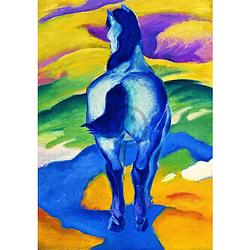 Foto van Franz marc - blaues pferd ii kunstdruk 70x100cm