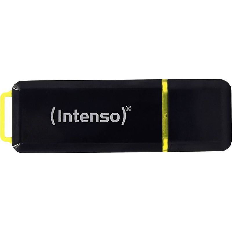 Foto van Intenso 3537492 usb-stick 256 gb usb 3.2 gen 2 (usb 3.1) zwart, geel 3537492