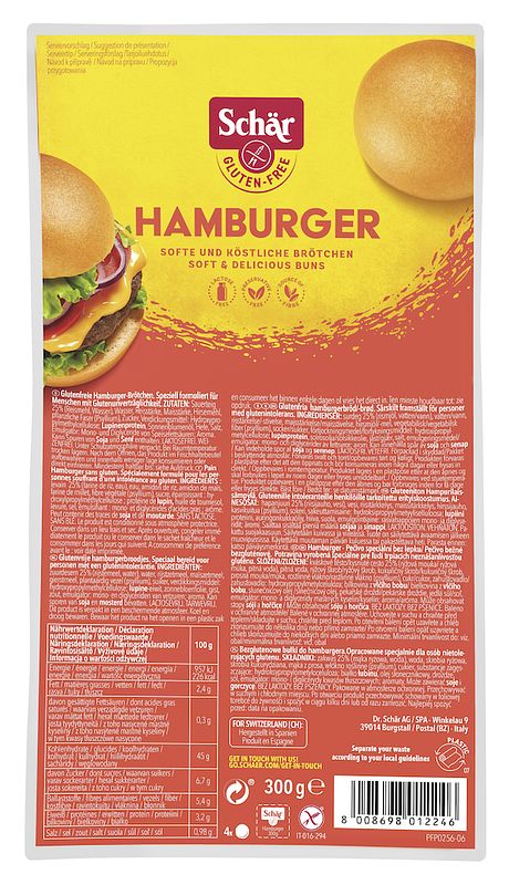 Foto van Schar hamburger glutenvrij 300g bij jumbo