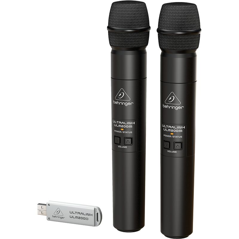 Foto van Behringer ultralink ulm202usb draadloos handheld systeem (2.4 ghz)