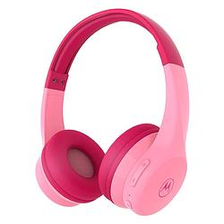 Foto van Motorola sound koptelefoon - moto jr300 - voor kinderen - met volumebegrenzer - bluetooth - roze