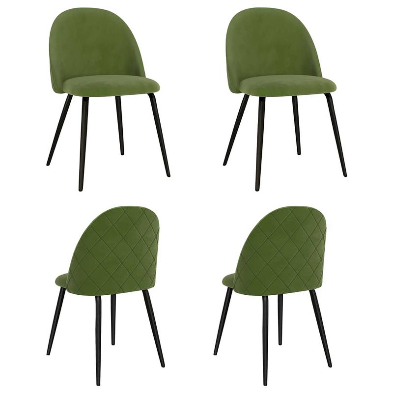 Foto van Vidaxl eetkamerstoelen 4 st stof groen