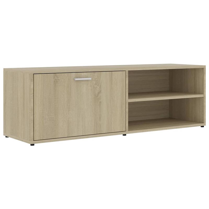 Foto van The living store tv-kast - sonoma eiken - 120 x 34 x 37 cm - met deur en 2 vakken