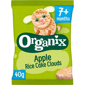 Foto van Organix rijstwafels apple rice cake clouds 40g bij jumbo