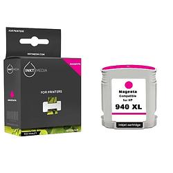 Foto van Inktmedia® -navulinkt - geschikt hp 940xl c4908ae inktcartridge magenta hoge capaciteit - navul inkt - refill inkt