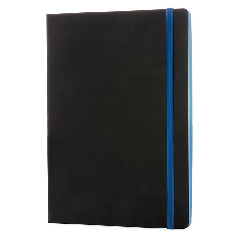 Foto van Xd collection notitieboek soft cover a5 pu/papier zwart/blauw