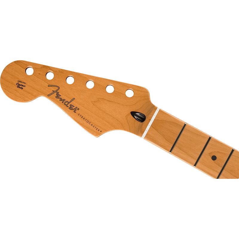 Foto van Fender satin roasted maple stratocaster lh neck maple fretboard losse hals voor linkshandige elektrische gitaar