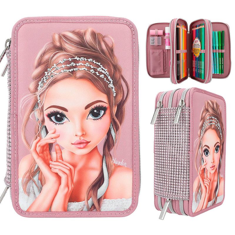 Foto van Topmodel 3-vaks etui glitter queen