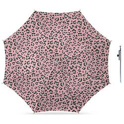 Foto van Parasol - luipaard roze print - d160 cm - incl. draagtas - parasolharing - 49 cm - parasols