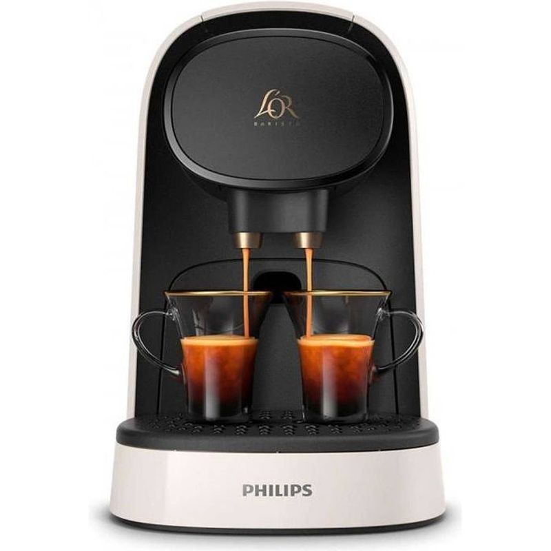 Foto van Philips l'sor barista lm8012/00 dubbele espresso koffiepadmachine - silky white