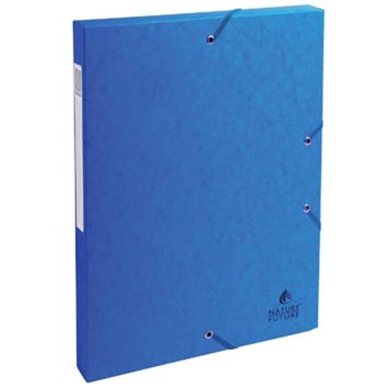 Foto van Exacompta elastobox exabox blauw, rug van 2,5 cm