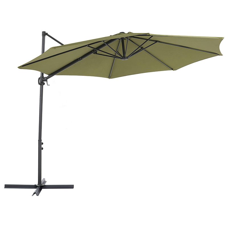 Foto van Beliani savona ii - cantilever parasol-groen-polyester