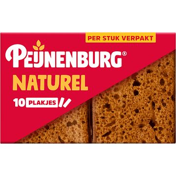 Foto van Peijnenburg ontbijtkoek naturel per stuk verpakt 10 x 28g bij jumbo