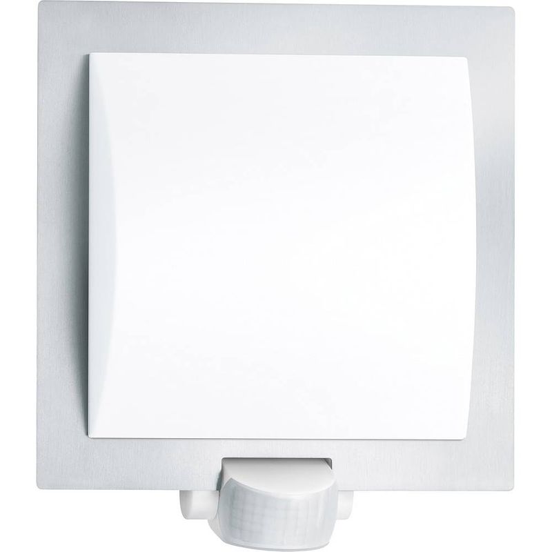 Foto van Steinel l20 s 566814 buitenlamp met bewegingsmelder (wand) spaarlamp, led e27 60 w zilver