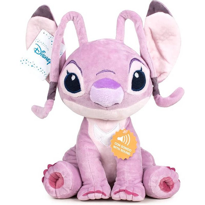 Foto van Disney lilo & stitch pluchen knuffel angel met geluid - 45 cm