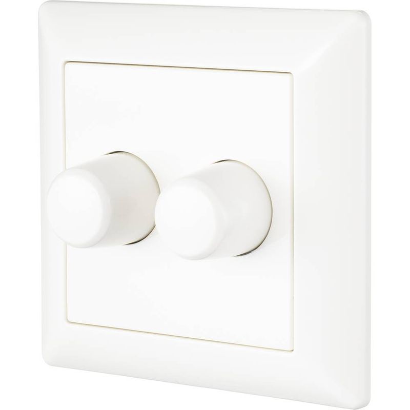 Foto van Sygonix sy-4697890 draaidimmer, universele dimmer geschikt voor lampen: halogeenlamp, led-lamp, gloeilamp