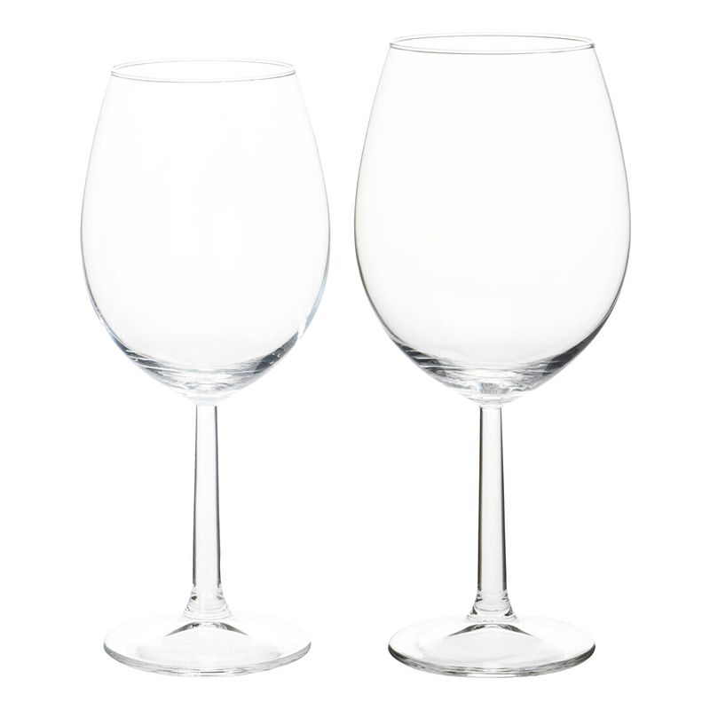 Foto van Wijnglazen/drinkglazen transparant set 430/580 ml 12-delig - wijnglazen