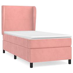 Foto van The living store boxspringbed - comfort - bed - 193x93x118/128 cm - fluweel