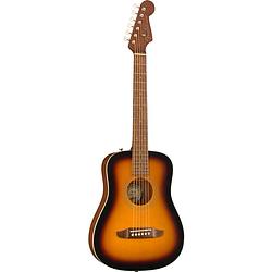 Foto van Fender california series redondo mini 1/2 sunburst akoestische westerngitaar