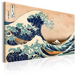 Foto van Artgeist the great wave off kanagawa reproduction canvas schilderij