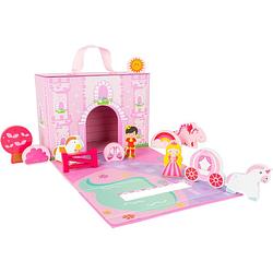 Foto van Small foot speelkoffer prinsessenkasteel roze 25 cm