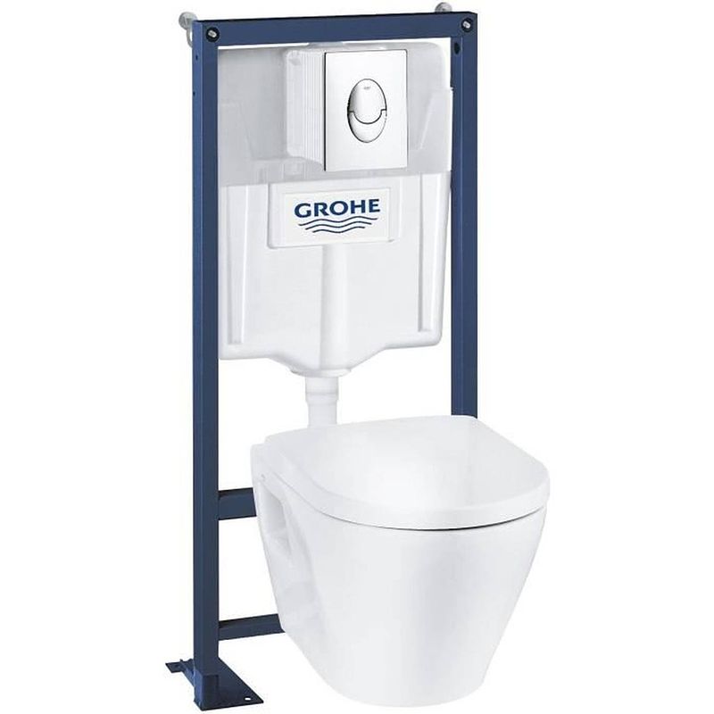 Foto van Grohe ingebed wc - keramiek - 9l tank - herfstremflap - alpine white